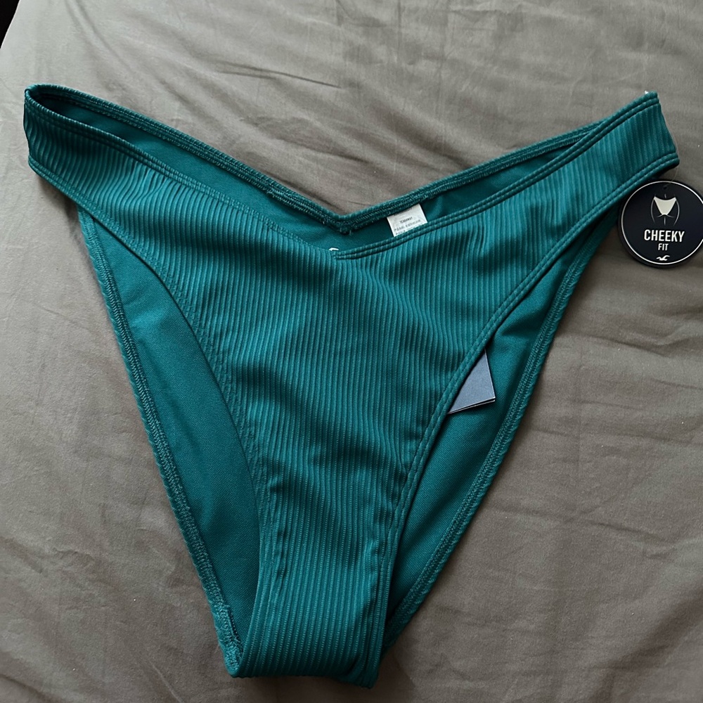 Hollister Dark Green Cheeky Swim Bottoms